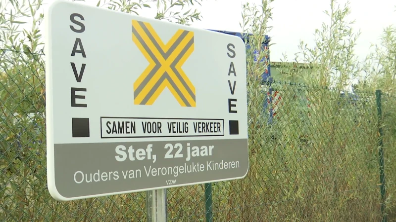 SAVE-bord voor verongelukte Stef Meert, als herdenking en om te sensibiliseren