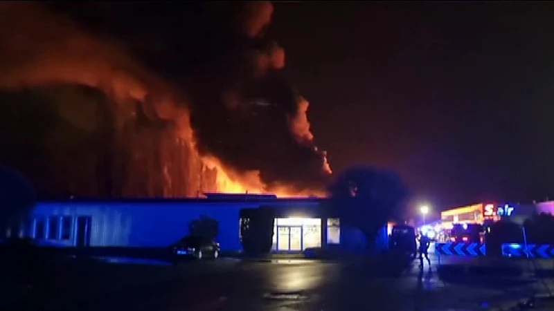 Zware industriebrand in Gijzegem
