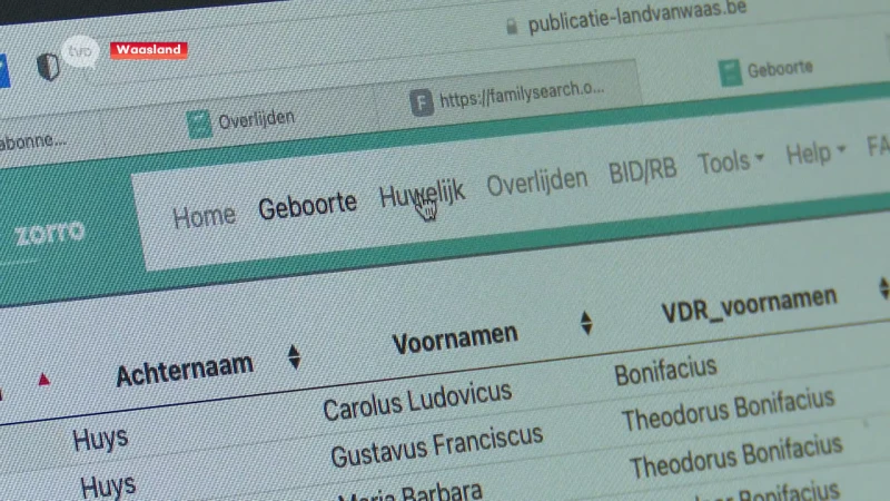 Online op zoek naar familiegeschiedenis in het Waasland met Zorro 2.0