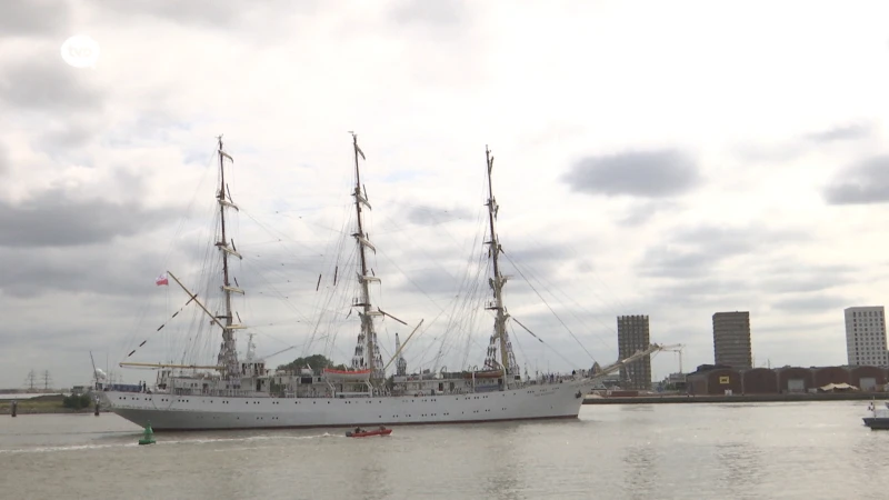 Antwerpen verwelkomt imposante zeilschepen van Tall Ships Races