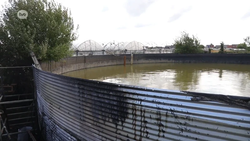 Beveren: tank met twee miljoen liter water lekgeslagen na brand bij tuinbouwbedrijf