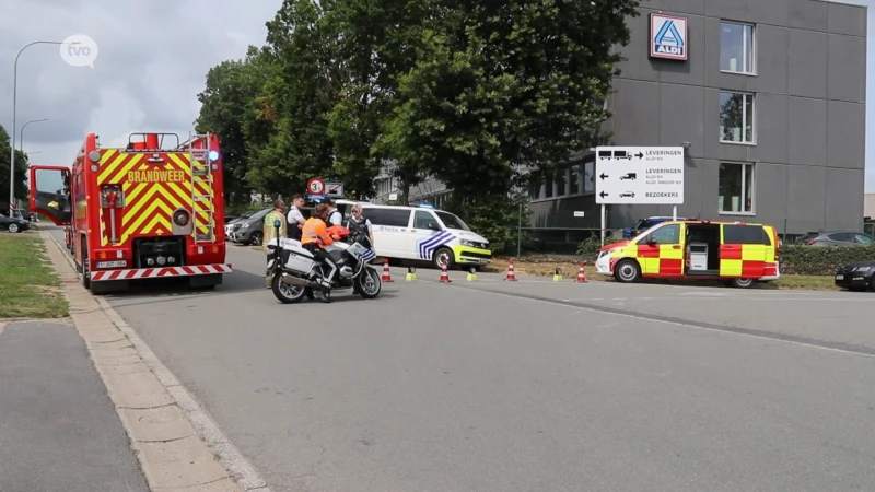 Gaslek bij graafwerken op industrieterrein in Ottergem bij Erpe-Mere