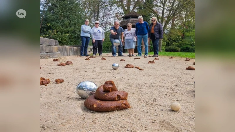 Commotie in Aalst door spandoek met hondendrol nabij horecazaak