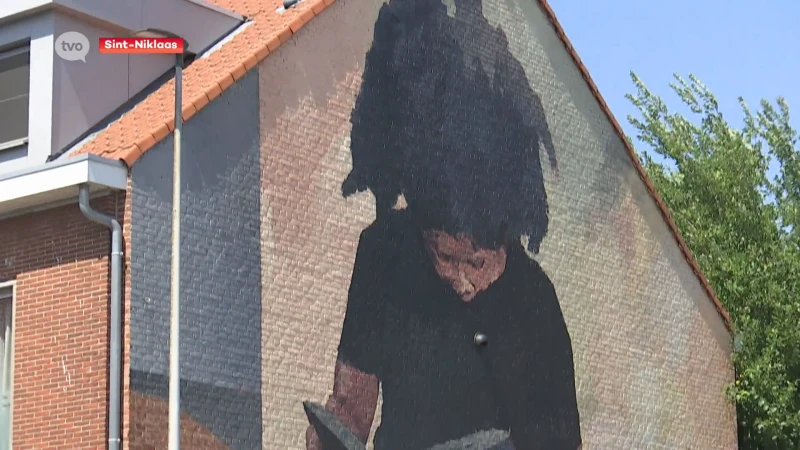 Lurin aan nieuwe mural in Sint-Niklaas: "Leuk dat mijn foto eruit gekozen is"
