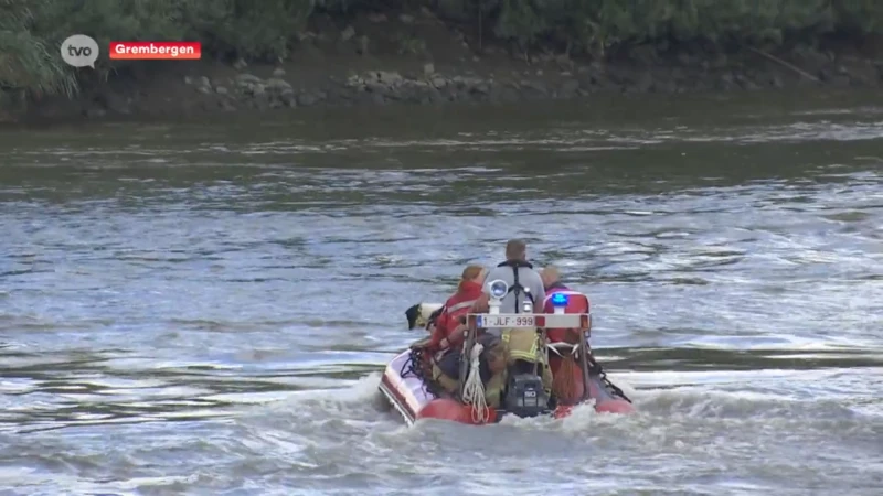 Schipper vermist nadat binnenschip is gezonken op Schelde in Grembergen