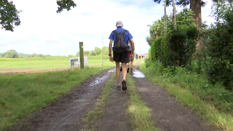 Ruim 8.000 wandelaars halen finish van loodzware en uitgeregende Dodentocht