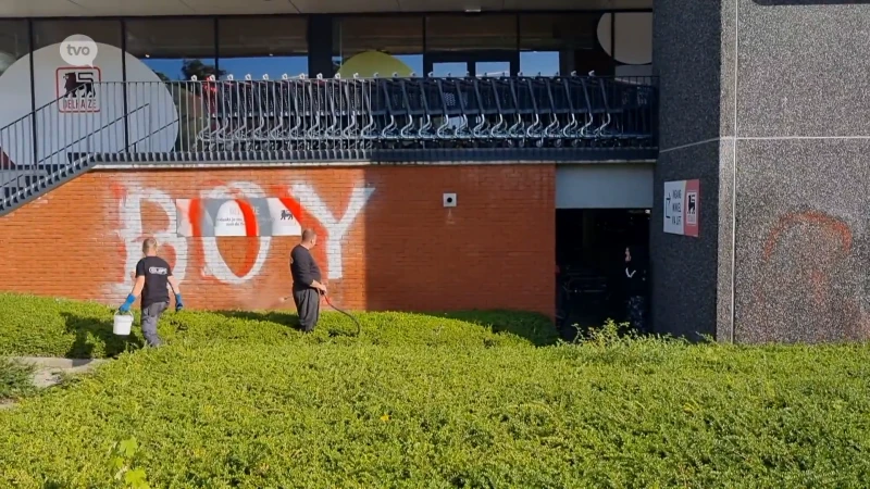 Actiegroep eist vandalisme op twee Denderleeuwse Delhaize-winkels op: "Er zullen nieuwe doelwitten zijn"