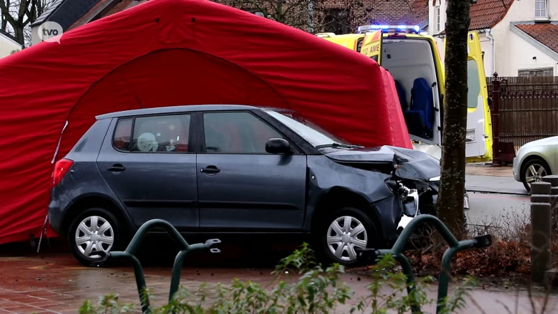 Lokeren: bestuurster wordt onwel achter het stuur en knalt tegen boom