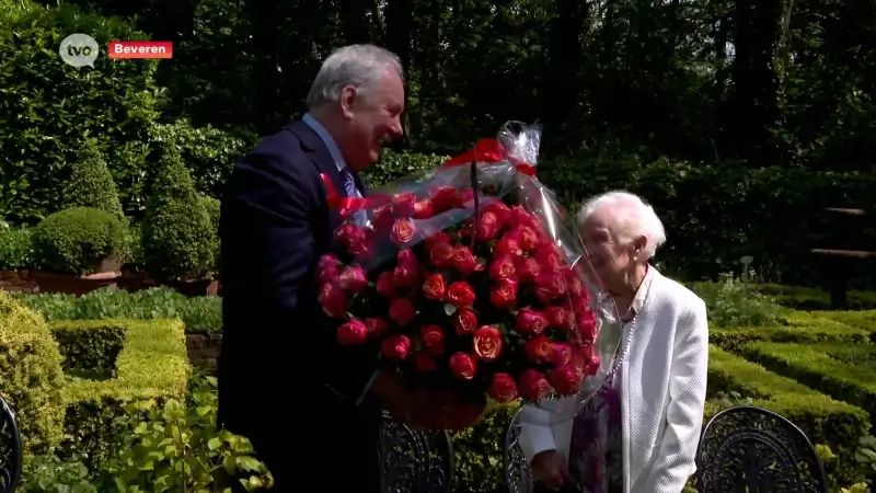 100 rode rozen voor kranige dame: Madeleine uit Melsele viert honderdste verjaardag