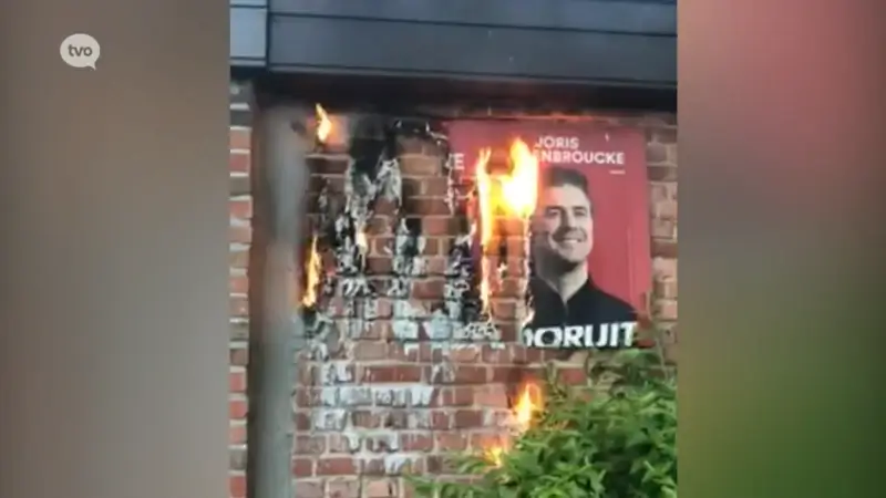 Verkiezingsaffiche van Vooruit-schepen in Hamme in brand gestoken: "Hopelijk geen politieke afrekening"