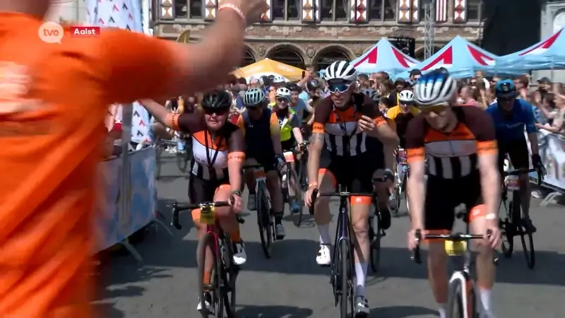 Honderden fietsers feestelijk ontvangen in Aalst voor 1000 km tijdens Kom op tegen Kanker: "Geeft een warm gevoel"