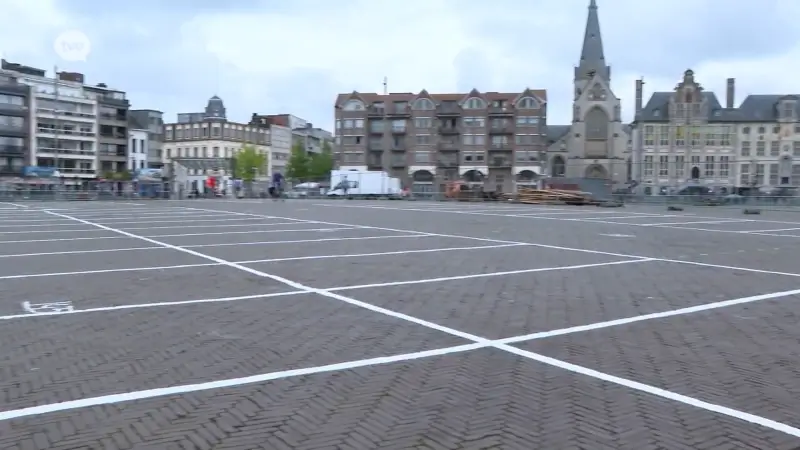 Vanaf maandag is parkeren tijdelijk toegelaten op de Grote Markt in Sint-Niklaas