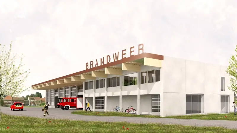 Nieuwe brandweerkazerne in aanbouw in Zele geeft geheimen prijs op Open Wervendag