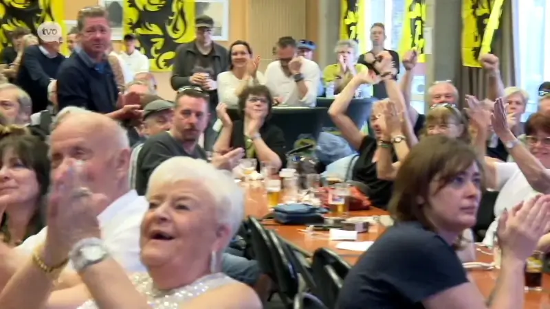 Vlaams Belangmilitanten in Ninove heel tevreden met het resultaat