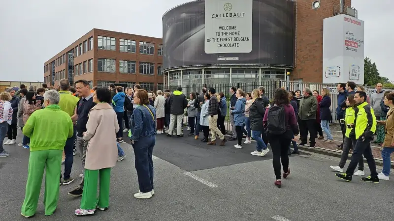 Werknemers van Barry Callebaut terug aan het werk na actie aan het hoofdkantoor in Wieze