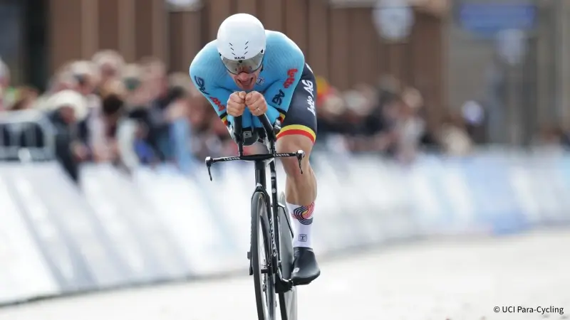 G-wielrenner Ewoud Vromant pakt goud op het WK tijdrijden in Zürich