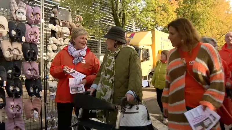 Vrouw & Maatschappij voert actie in Sint-Niklaas: "Vrouwen, gebruik uw stemrecht!"