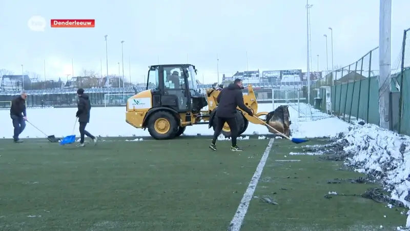 FCV Dender doet beroep op supporters om trainingsveld sneeuwvrij te maken