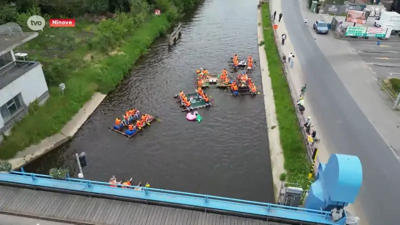 Ninoofse jeugd is baas over Dender, kilometerslange vlottentocht: "Finish halen zal al tof zijn"
