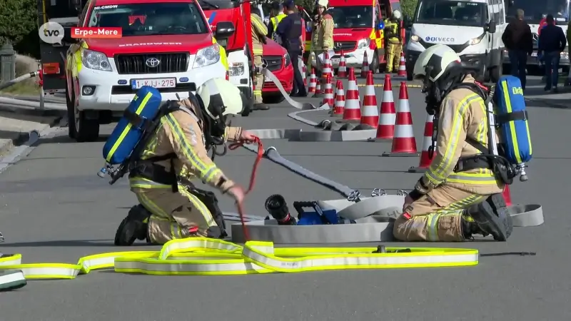 Politie, brandweer, Rode Kruis en civiele bescherming houden rampoefening in Erpe-Mere