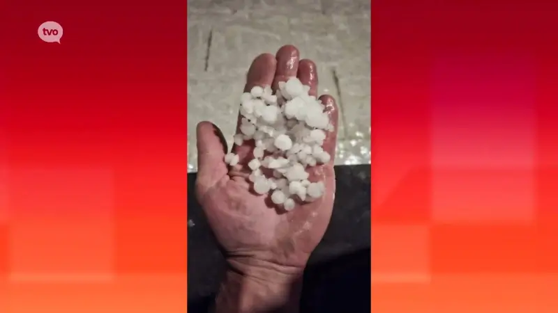 Supercell-onweer trekt over een deel van onze regio: grote hagelbollen tot wel 2 cm