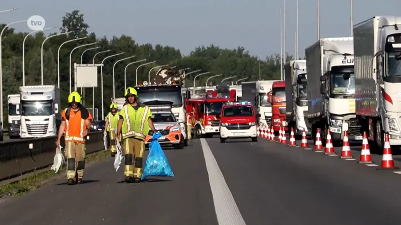Dag 2 van de wegenwerken op de E17 en opnieuw ongeval in filestaart
