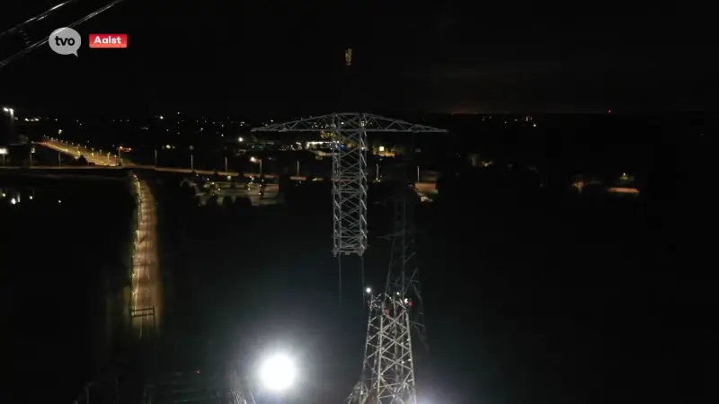 Werken aan hoogspanningsmast in Aalst liggen op schema
