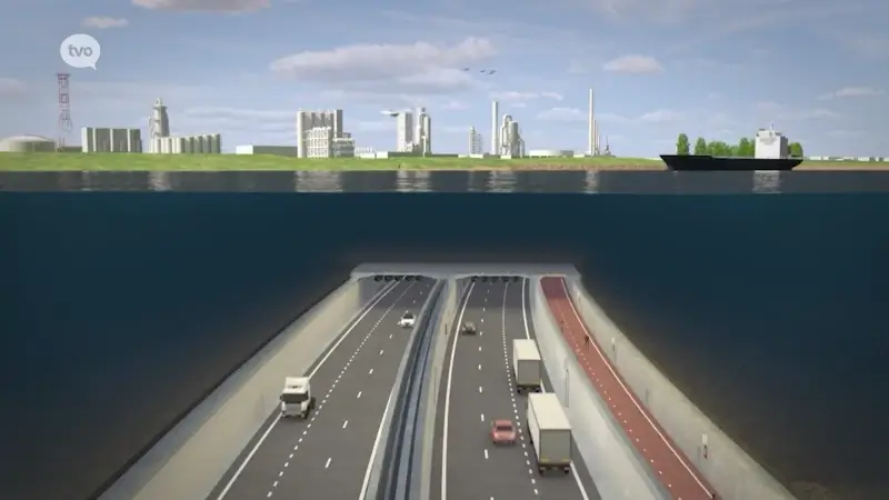 Scheldetunnel bereikt midden van de rivier met de vierde afzinkoperatie