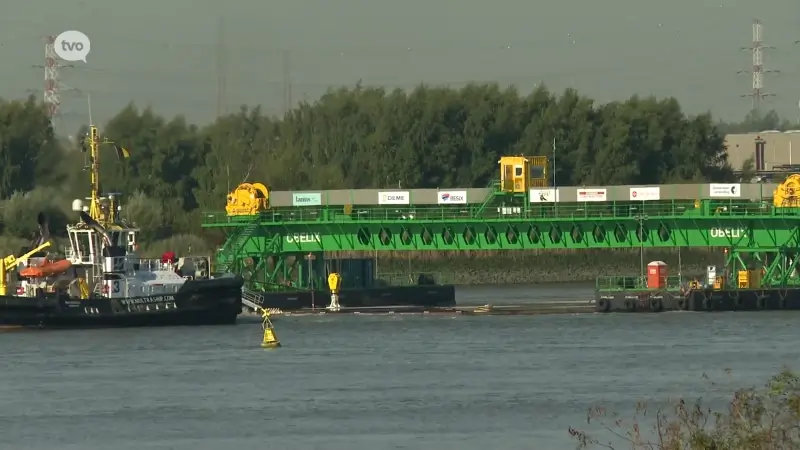 Afzinken vierde tunneldeel Scheldetunnel tijdelijk onderbroken door zandophoping