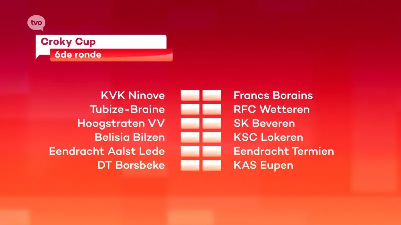 Zesde ronde Croky Cup gekend: zebra's van eersteprovincialer DT Borsbeke treffen nu panda's uit Eupen