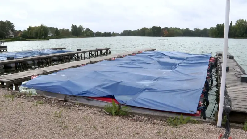 Het Donkmeer in Berlare kampt met uitzonderlijk lage waterstanden