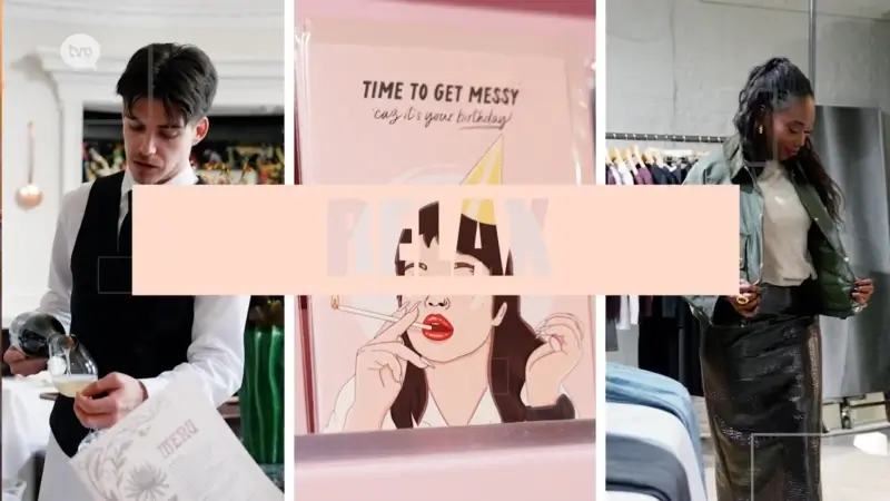 Relax - heerlijk genieten in een Parijse brasserie, originele wenskaarten bij Kaart Blanche en modern gekleed bij Clinic Stores