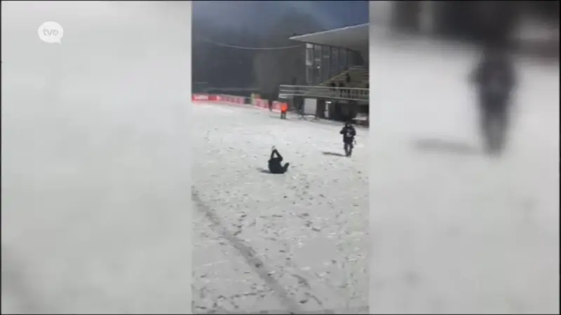 Koprol van Bob Peeters gisteren na afloop van de 0-2 overwinning van SK Beveren