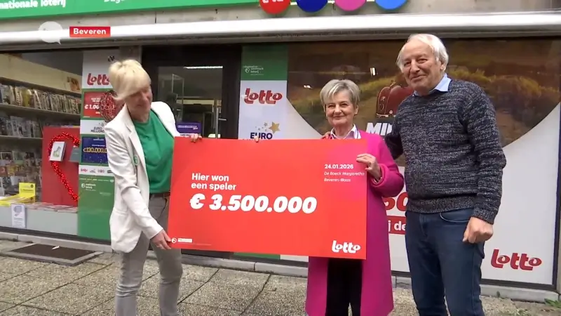 Koppel uit Beveren is 3,5 miljoen euro rijker geworden na Lotto-trekking