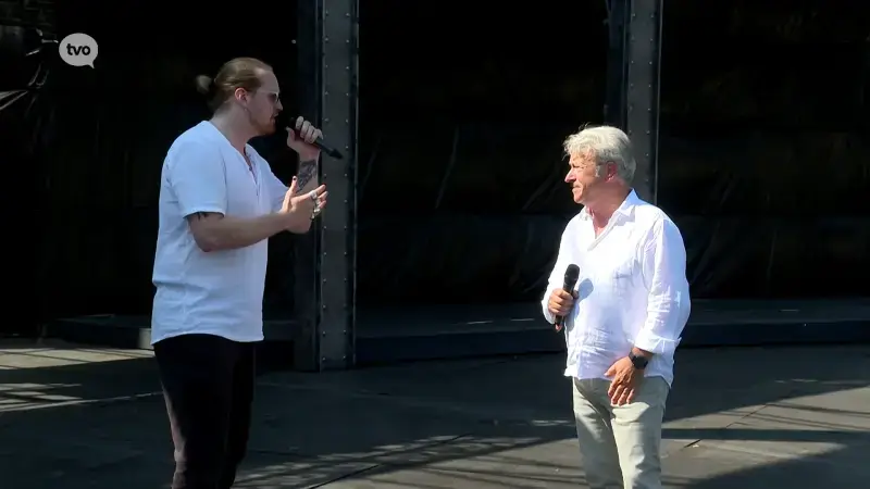 Garry Hagger zingt 'Het Allermooiste' op de set van Festivaria in Berlare voor nieuw spektakel Jekyll & Hyde