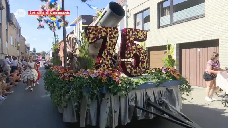 Prachtig weer en fabelachtige bloemenpracht in Sint-Gillis-Dendermonde, 75ste corso is ééntje voor de geschiedenisboeken