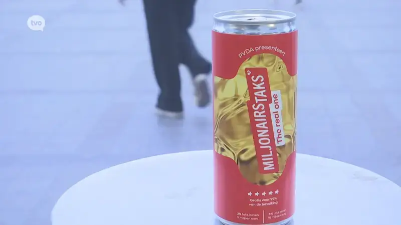PVDA voert actie aan station Sint-Niklaas voor invoering miljonairstaks